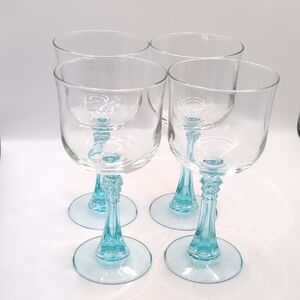 Vintage Set Of 4 (Four) Crystal D'Arques Durand CRA35 Stemmed Wine Glasses